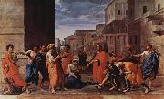 Nicolas Poussin Christus und die Ehebrecherin oil painting artist